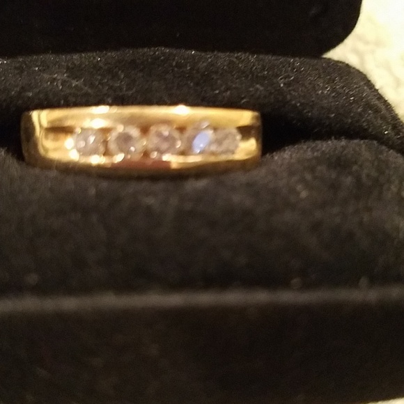 Gordon Jewelers Accessories Mens Gold Wedding Ring With Diamonds Poshmark